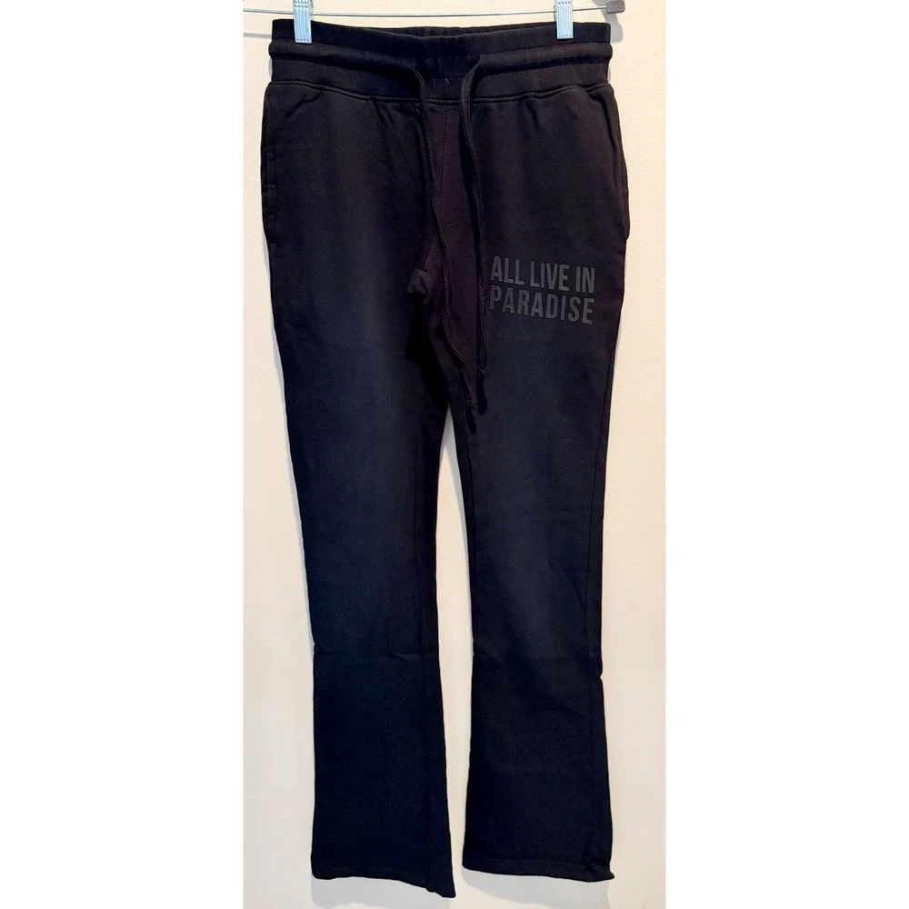 Urban Beast Mens Stack Size Small Black Sweatpants